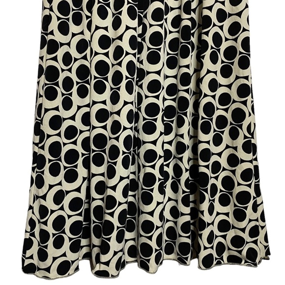 Max Studio Mini Black White Geometric Pattern Empire Waist A-Line Dress XS - Picture 8 of 12